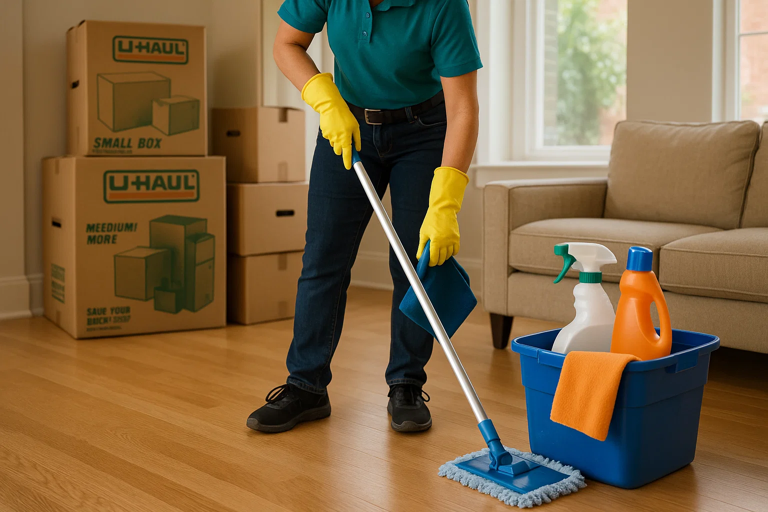 Final clean after construction with HEPA vacuuming and detail dusting