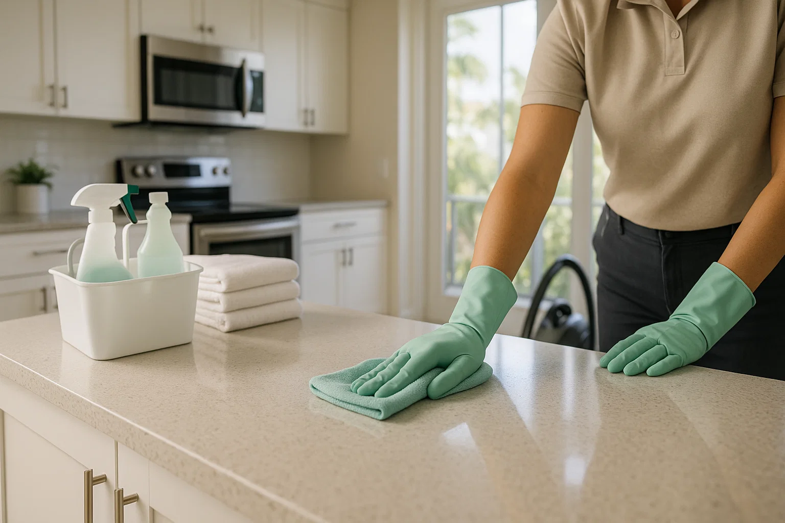 Final clean after construction with HEPA vacuuming and detail dusting